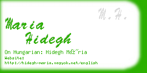 maria hidegh business card